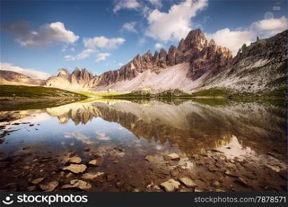 Lake near Tre Cime, Italian Dolomites