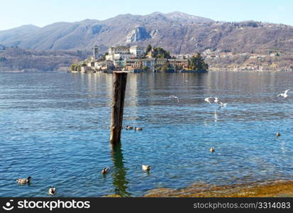 Lake of orta island of San Giulio - Italy
