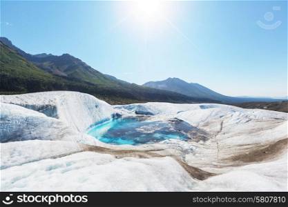 Lake on Kennicott glacier,Wrangell-St. Elias National Park, Alaska