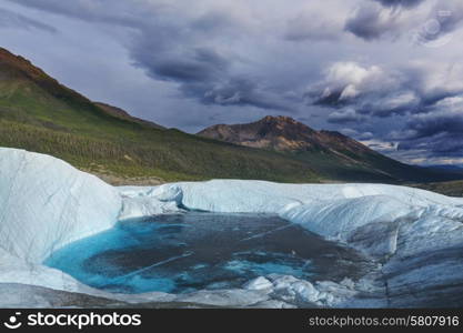 Lake on Kennicott glacier,Wrangell-St. Elias National Park, Alaska