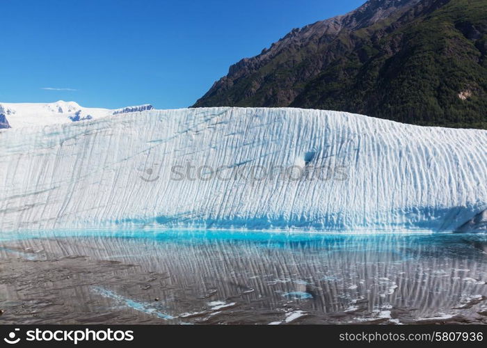 Lake on Kennicott glacier,Wrangell-St. Elias National Park, Alaska