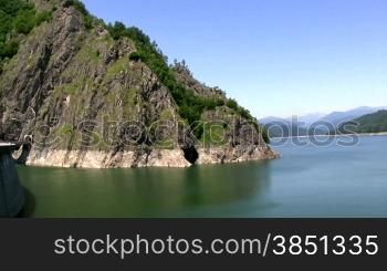 Lake on the base of the mountain,Balea lake in Romania