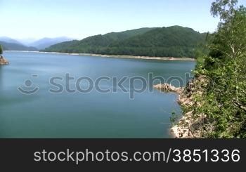 Lake on the base of the mountain,Balea lake in Romania