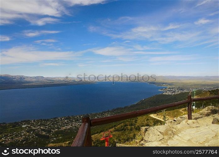 Lake passing through a landscape, Cerro Otto, San Carlos De Bariloche, Argentina
