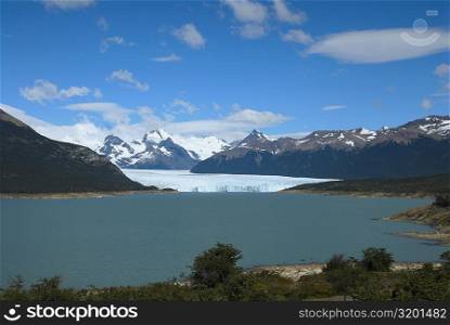 Lake passing through a mountain range, Moreno Glacier, Argentine Glaciers National Park, Lake Argentino, El Calafate, Patagonia, Argentina