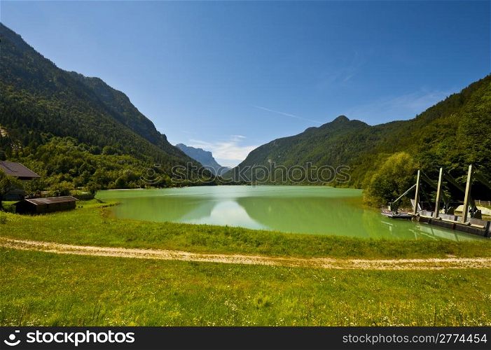Lake Saalachsee in the Bavarian Alps