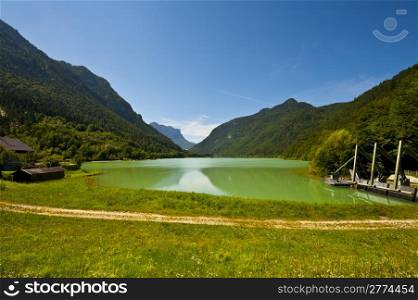 Lake Saalachsee in the Bavarian Alps