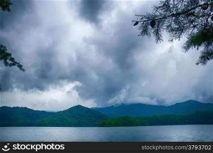 lake santeetlah in great smoky mountains