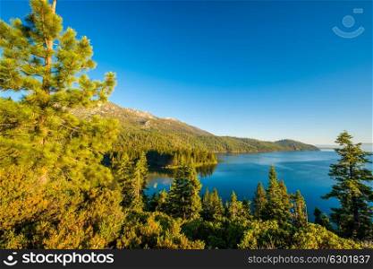 Lake Tahoe landscape in California, USA