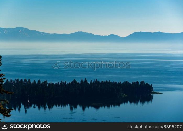 Lake Tahoe landscape in California, USA