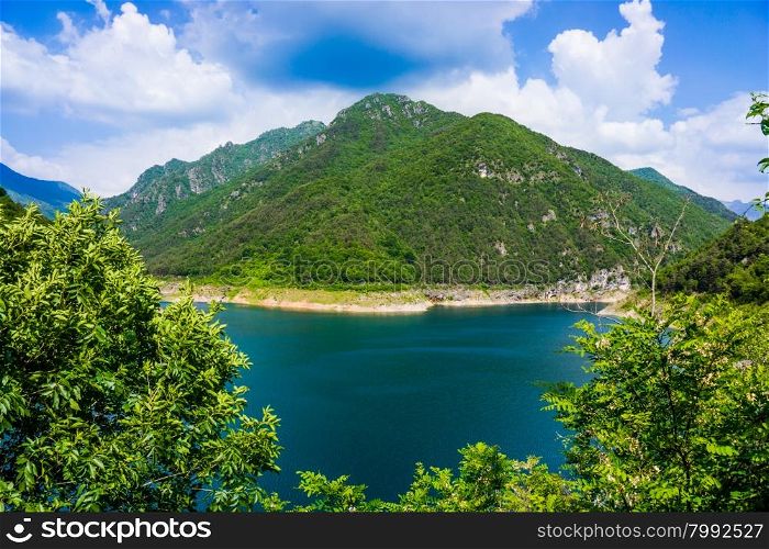 lake Valvestino, North Italy, Alps.