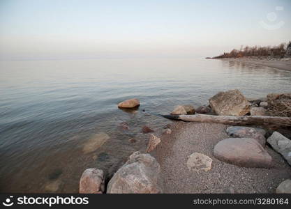 Lake Winnipeg Shoreline at Gimli, Manitoba, Canada