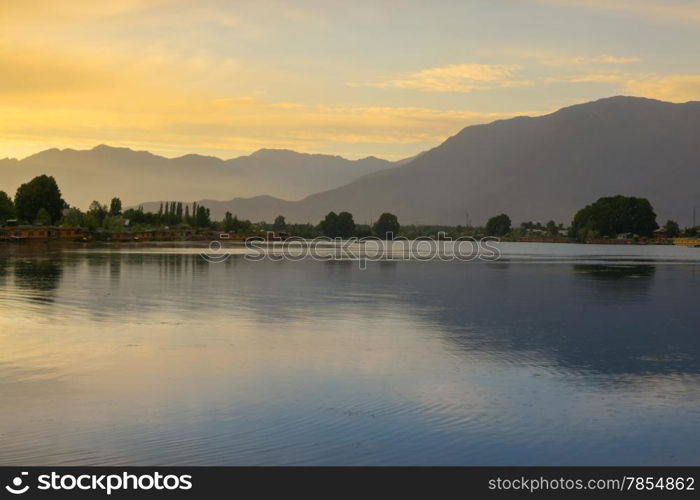 Lake with mountain