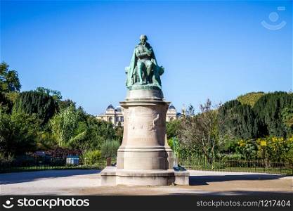 Lamarck bronze statue in the Jardin des plantes Park, Paris, France. Lamarck statue in the Jardin des plantes Park, Paris, France