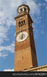 Lamberti Tower in Verona, italy