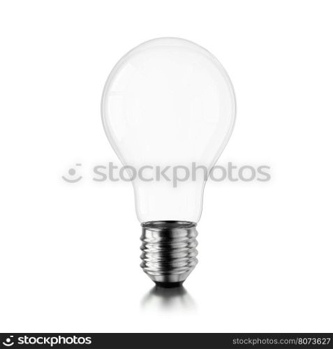 Lamp bulb. 3D illustration. Lamp bulb on white background. 3D illustration