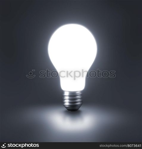 Lamp bulb. 3D illustration. Lamp bulbs on black background. 3D illustration