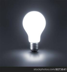 Lamp bulb. 3D illustration. Lamp bulbs on black background. 3D illustration