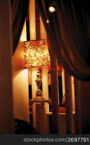 Lamp in dark room
