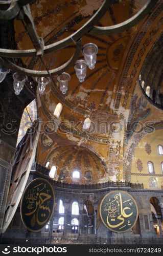 Lamp in Hagya Sophya mosque in Istanbul