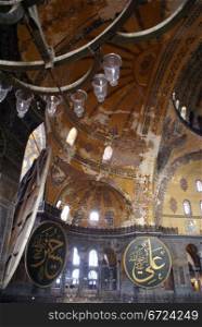Lamp in Hagya Sophya mosque in Istanbul
