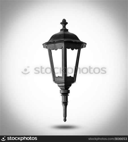 lamp isolated on gray background