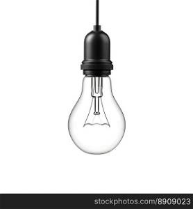 Lamp light bulb. 3D illustration. Lamp light bulb isolated on white background. 3D illustration