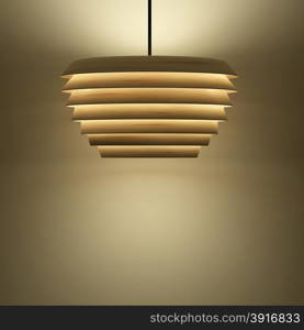 Lamp of decorated design and wall background