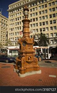 Lamppost in front of a building, San Francisco, California, USA