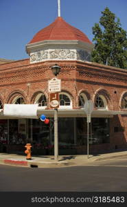 Lamppost in front of a building, Sonoma County, California, USA