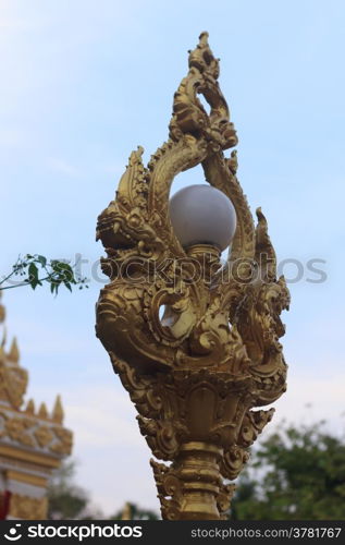 Lamps in Naga statue