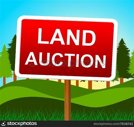Land Auction Representing Winning Bid And Bids