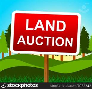 Land Auction Representing Winning Bid And Bids