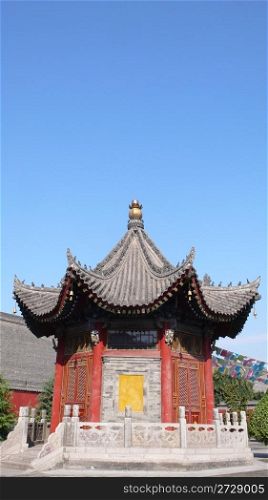 Landmark of a historical Chinese pavillon in Xian