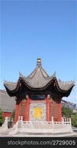 Landmark of a historical Chinese pavillon in Xian