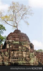 Landmark of the ancient ruins at Angkor,Cambodia