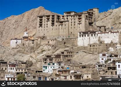 Landmarks in the center of Leh, Ladakh, India.