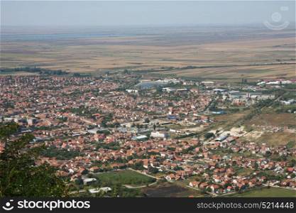 Landscape and cityscape of Vrsac in Serbia