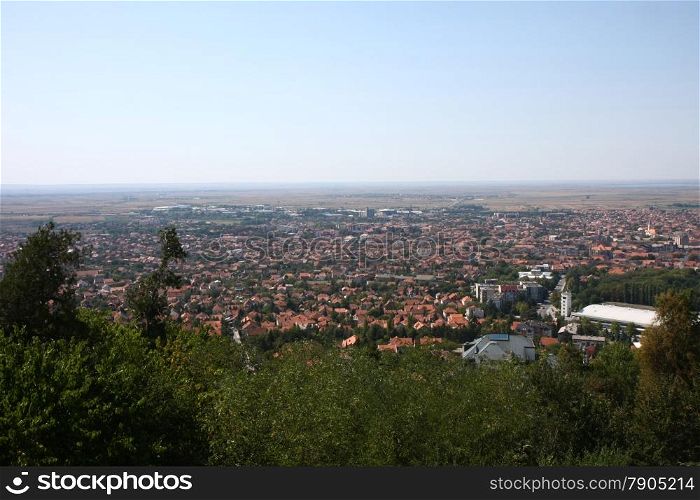 Landscape and cityscape of Vrsac in Serbia