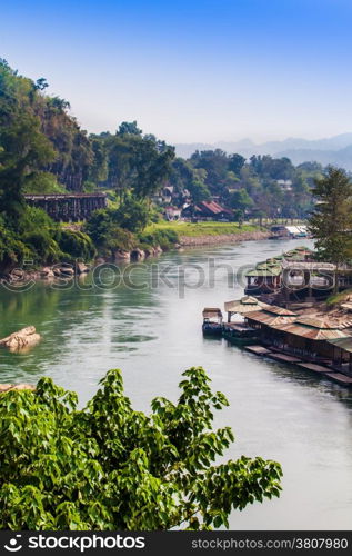 Landscape at the River Kwai, Kanchanaburi, Thailand.