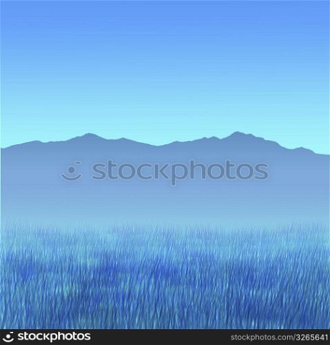 Landscape design in blue