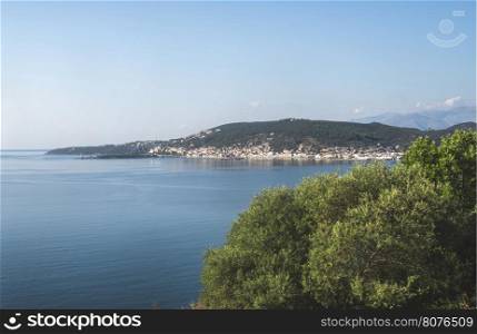 Landscape from Githio, Greece. Sea and blue sky
