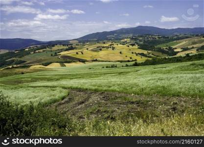 Landscape in Campobasso province, Molise, Italy, along the road to Termoli