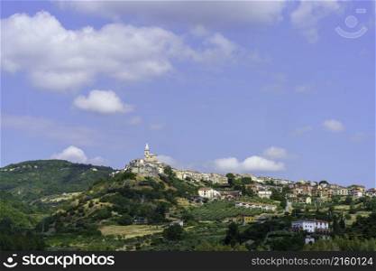 Landscape in Campobasso province, Molise, Italy, along the road to Termoli. View of Guardialfiera