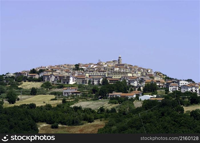 Landscape in Campobasso province, Molise, Italy, along the road to Termoli. View of Palata