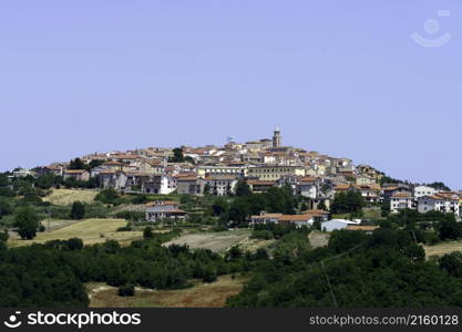 Landscape in Campobasso province, Molise, Italy, along the road to Termoli. View of Palata