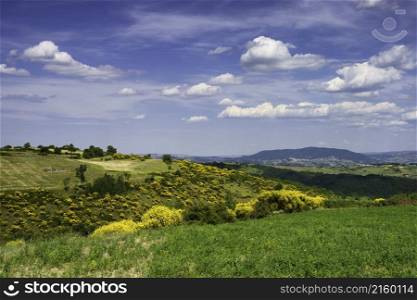 Landscape in Molise near Macchiagodena and Frosolone, Isernia province, at June