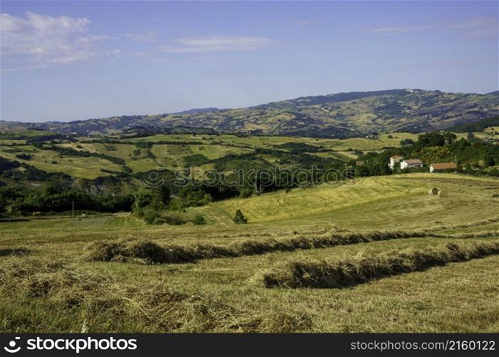 Landscape in Sannio, Molise, near Torella, Isernia province, at June