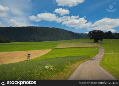 Landscape in the heights of the black forest in Germany
