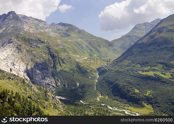 Landscape in the swiss alps, canton berne; switzerland